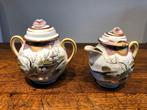 Vintage Kutani theepot en suikerkan., Antiek en Kunst, Antiek | Porselein, Ophalen of Verzenden