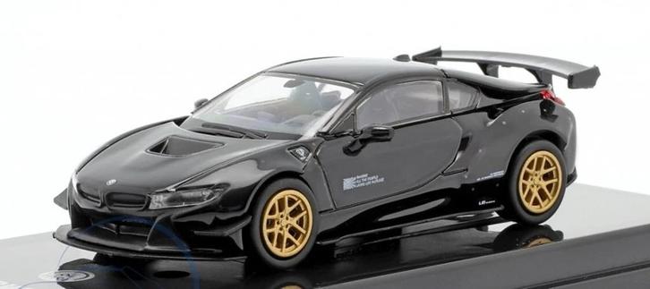 BMW i8 van 64 Para 1/64 Liberty Walk zwart, Hobby en Vrije tijd, Modelauto's | Overige schalen, Nieuw, Auto, Ophalen of Verzenden