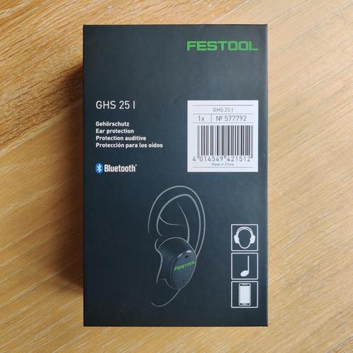 Festool gehoorbescherming/oordopjes GHS 25 I met Bluetooth, Doe-het-zelf en Verbouw, Gehoorbeschermers, Nieuw, Bluetooth, Ophalen of Verzenden