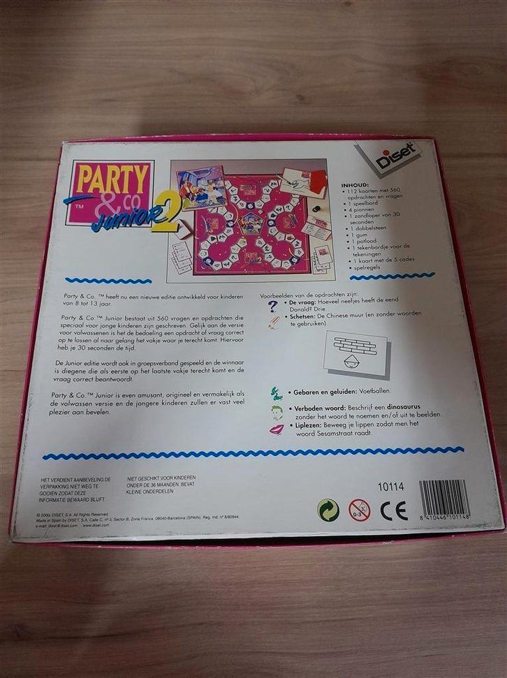 party en co junior 2 - s4426, Hobby en Vrije tijd, Gezelschapsspellen | Bordspellen, Zo goed als nieuw, Ophalen of Verzenden