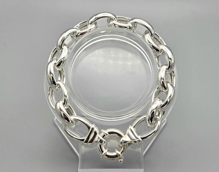 Zilveren jasseron armband nieuw. 2025/681., Sieraden, Tassen en Uiterlijk, Armbanden, Nieuw, Zilver, Zilver, Ophalen of Verzenden