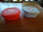 Tupperware Crystal Wave Bakjes 500ml - Zo Goed Als Nieuw, Ophalen of Verzenden, Zo goed als nieuw, Rood, Bak of Kom