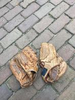 Leren vintage honkbal handschoenen links en rechtse, Ophalen of Verzenden, Gebruikt, Handschoen