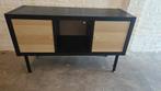 TV meubel zwart houtlook 111cm, Huis en Inrichting, Kasten | Televisiemeubels, Ophalen, Gebruikt, 50 tot 100 cm, Minder dan 100 cm
