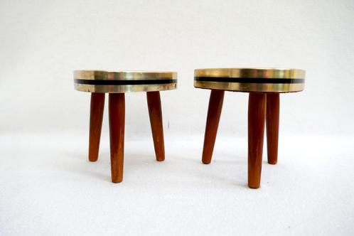 etagères - 2x mini tafeltjes - jaren 50/60, Huis en Inrichting, Woonaccessoires | Etagères, Gebruikt, Ophalen