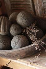 Houten decoratieve ballen driftwood / vergrijsde bollen, Www.jufbrocante.nl, Www.jufbrocante.nl, Nieuw, Ophalen of Verzenden