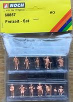 Noch 60857 Figuren, Ongeschilderd. + toebehoren(brug+water), Hobby en Vrije tijd, Modeltreinen | H0, Overige merken, Gelijkstroom of Wisselstroom