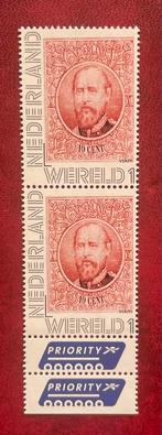 Strip van twee persoonlijke postzegels WERELD Willem I, Postzegels en Munten, Postzegels | Nederland, Ophalen of Verzenden, Na 1940