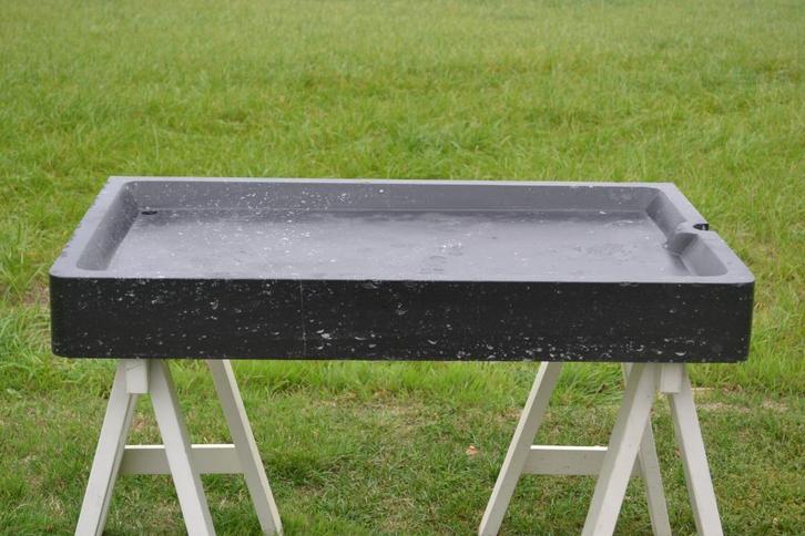 ondiepe verzoete arduinen wastafel, Doe-het-zelf en Verbouw, Sanitair, Gebruikt, Wastafel, Steen, Ophalen