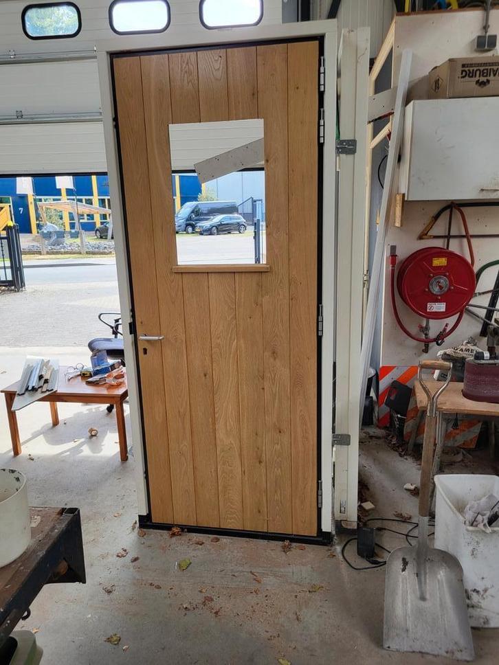 Hardhoute kozijn met eiken deuren opleg 103.5 x 240., Diensten en Vakmensen, Klussers en Klusbedrijven