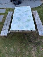 Houten Picknicktafel, Tuin en Terras, Ophalen, Gebruikt, Rechthoekig, Hout