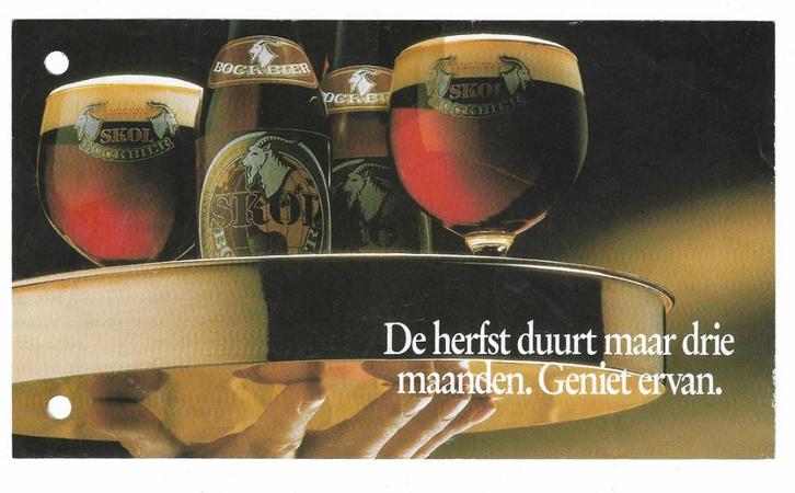 SKOL Bockbier promo jaren 80, Verzamelen, Biermerken, Gebruikt, Overige typen, Overige merken, Ophalen of Verzenden