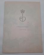 Routeschets van de Bruidsstoet van Beatrix en Claus 1966, Ophalen of Verzenden, Gebruikt, Nederland, Kaart, Foto of Prent