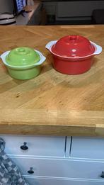 Twee kleine ovenschalen met deksel, Ophalen, Gebruikt, Overige materialen, Overige typen
