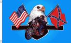 Highway Hero motorcycle vlag USA, Diversen, Vlaggen en Wimpels, Nieuw, Ophalen of Verzenden