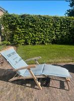 Dechchair van Teak Collection met kussen, Tuin en Terras, Ligbedden, Ophalen