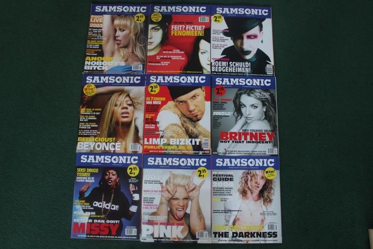 Samsonic (Nederlands muziektijdschrift) 9 stuks 2003-2004., Boeken, Tijdschriften en Kranten, Zo goed als nieuw, Muziek, Film of Tv