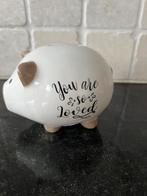 Leuke varken spaarpot je bent geliefd!, Ophalen of Verzenden, Zo goed als nieuw, Steen, Aardewerk of Keramiek, Dier