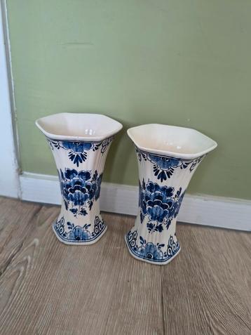 Prachtige set Delfts blauwe antieke vazen, handgeschilderd. beschikbaar voor biedingen