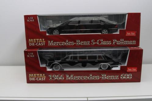 Combideal: 2x Mercedes pullman 1:18 modelauto (Sunstar), Hobby en Vrije tijd, Modelauto's | 1:18, Zo goed als nieuw, Auto, Sun Star