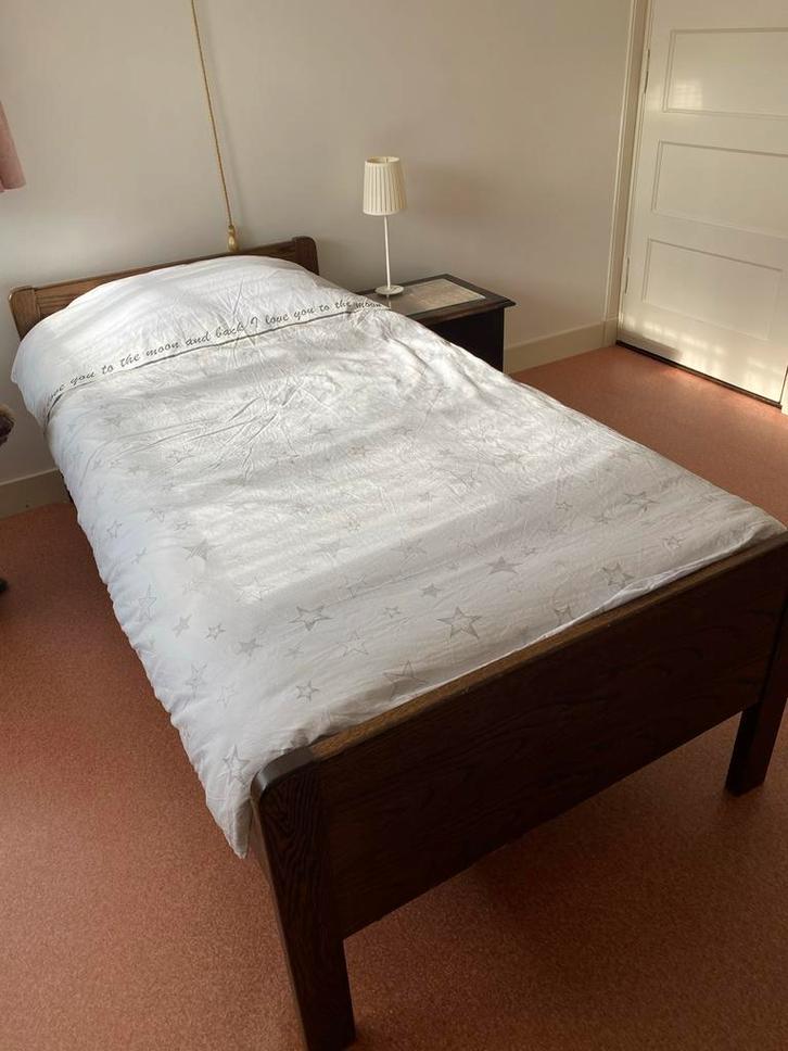 Houten Eenpersoonsbed, Huis en Inrichting, Slaapkamer | Bedden, Zo goed als nieuw, Eenpersoons, 90 cm, 190 cm of minder, Hout