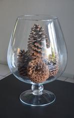 Glazen Bokaal op voet., Ophalen, Gebruikt, Overige kleuren, Glas