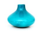 vaas blauw glas, Minder dan 50 cm, Verzenden, Blauw, Glas