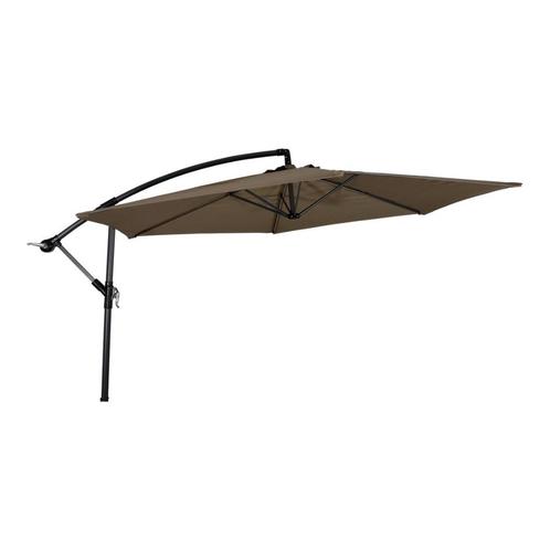 Zweefparasol rond 3 meter gemini taupe, Tuin en Terras, Parasols, Nieuw, Zweefparasol, 2 tot 3 meter, Ophalen of Verzenden