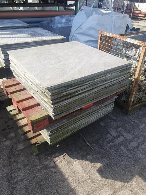 Terras tegel - Antraciet - 92x92 cm - Circa 65 m2, Tuin en Terras, Tegels en Klinkers, Gebruikt, Terrastegels, Keramiek, 10 m² of meer
