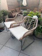 2x Tuinstoel met kussens - 69x67x75 cm, Tuin en Terras, Ophalen, Gebruikt, Kunststof