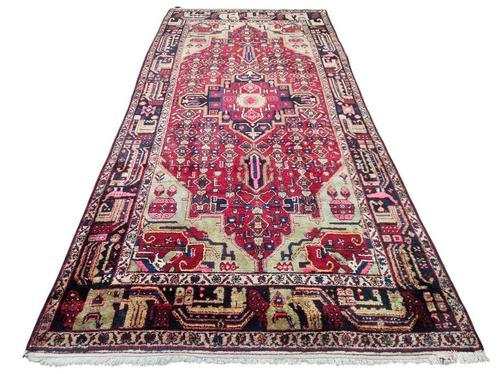 Handgeknoopt Perzisch wol Koliai tapijt medallion 157x330cm, Huis en Inrichting, Stoffering | Tapijten en Kleden, Gebruikt, 150 tot 200 cm
