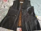 Leren bodywarmer, Kleding | Dames, Ophalen of Verzenden, Zo goed als nieuw, Maat 42/44 (L), Zwart