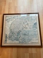 Friesland provincie oude landkaart in houten lijst, Boeken, Atlassen en Landkaarten, Landkaart, 1800 tot 2000, Nederland, Ophalen