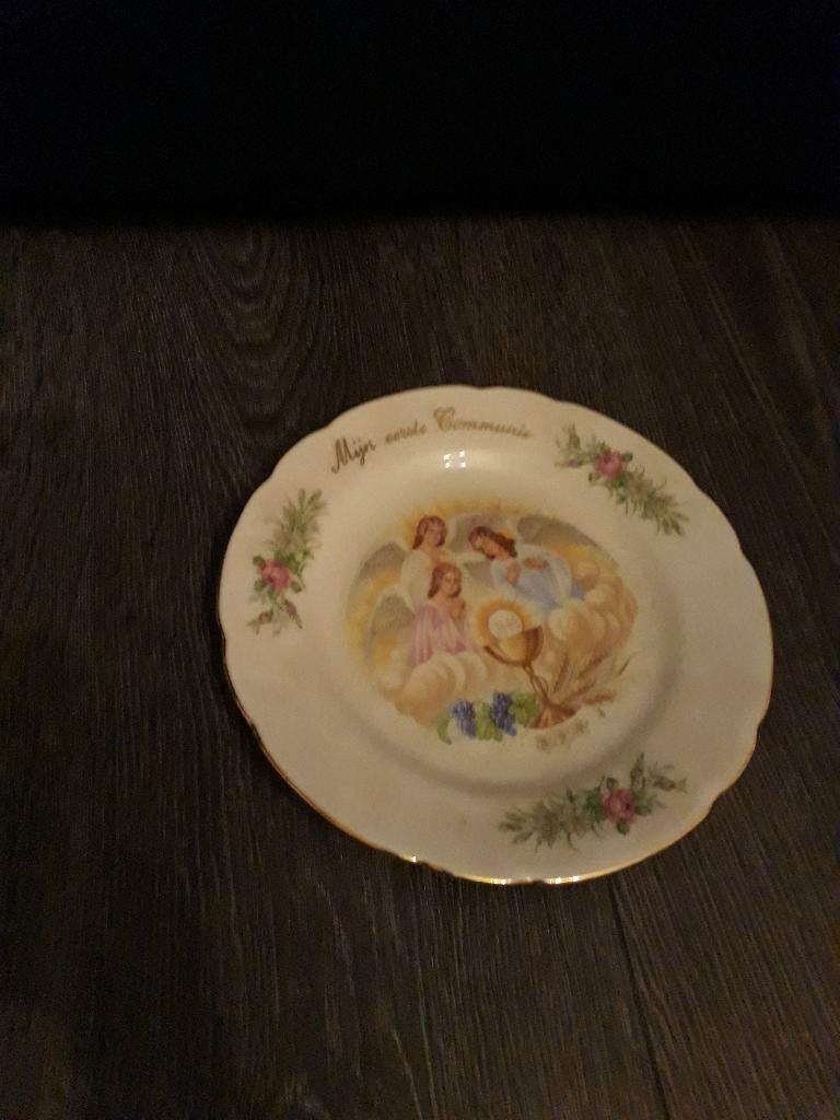 Mijn eerste communie bordje, Verzamelen, Ophalen of Verzenden, Gebruikt, Overige typen, Christendom | Katholiek
