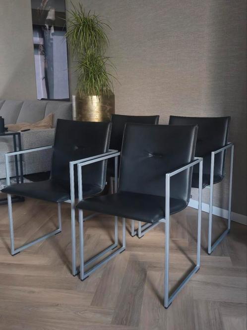 Arco Frame "Zwart" 4x, Huis en Inrichting, Stoelen, Zo goed als nieuw, Zwart, Ophalen of Verzenden