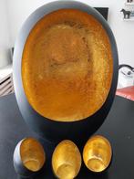 goud-zwarte windlichten, Marrakech egg, Ophalen of Verzenden, Gebruikt