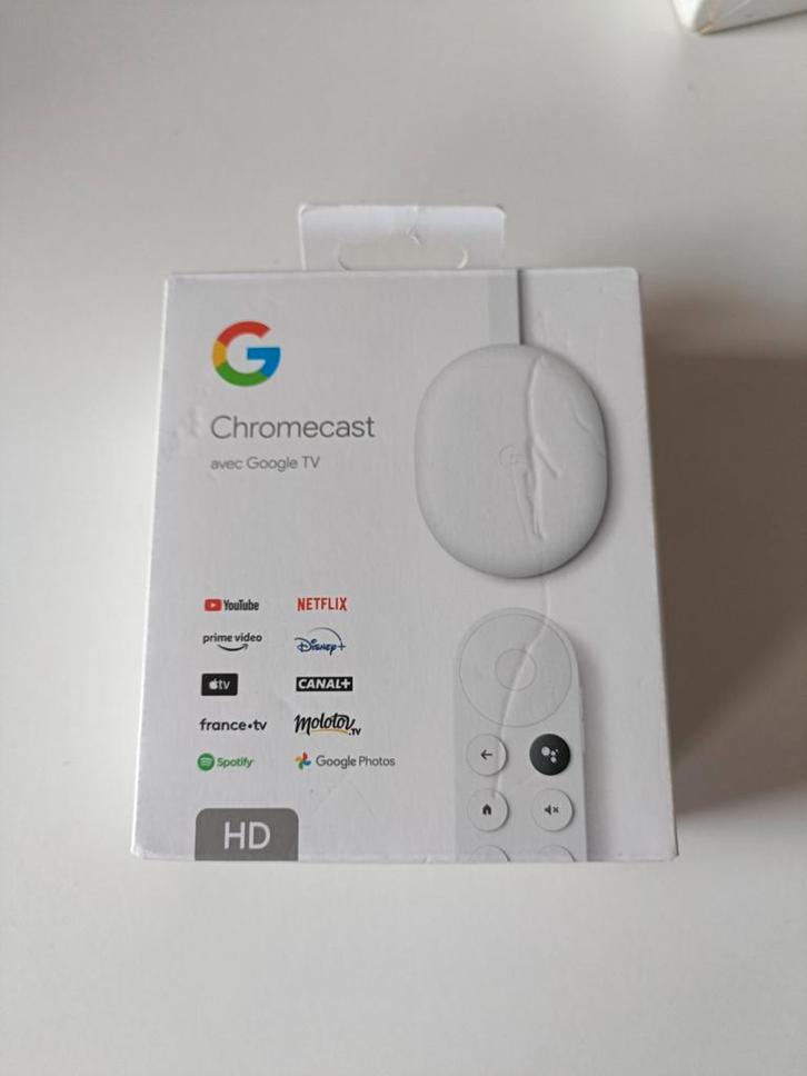 Chromecast met Google TV - in doos!, Audio, Tv en Foto, Mediaspelers, Zo goed als nieuw, Zonder harde schijf, HDMI, Verzenden