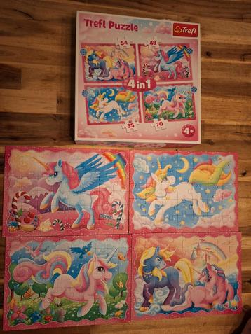 Eenhoorn Puzzels - Trefl 4 in 1 beschikbaar voor biedingen