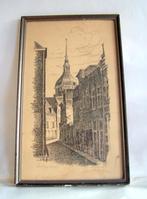 Ger van den Hoff tekening Dordrecht., Antiek en Kunst, Ophalen of Verzenden