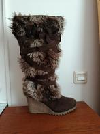 Bonte Winterlaarzen Maat 38, Hoge laarzen, Bruin, Gedragen, Nep bont