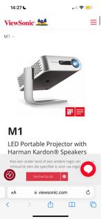 Viewsonic M1+ beamer met accessoires, Audio, Tv en Foto, Beamers, Nieuw, LED, Sonic, Ophalen of Verzenden