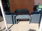 Tuinmeubelset zwart 3-delig - 4 persoons, Tuin en Terras, Tuinsets en Loungesets, Ophalen, 4 zitplaatsen, Kunststof, Gebruikt