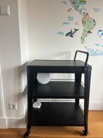 Zwarte Butler Trolley / Dranktafel - Industrieel Design, Ophalen, Zo goed als nieuw
