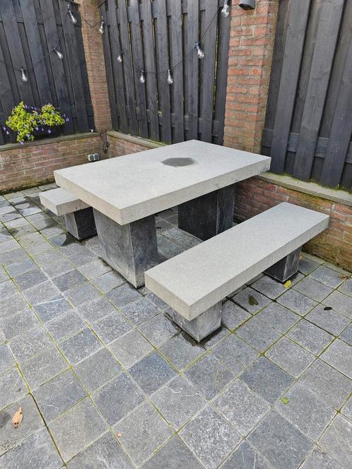 Gratis op te halen!   Betonnen tuinset, grijs., Tuin en Terras, Tuinsets en Loungesets, Gebruikt, Tuinset, Overige materialen