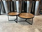 NIEUW Trendy Salontafel Doha 005 Metaal - Mango – Set van 2