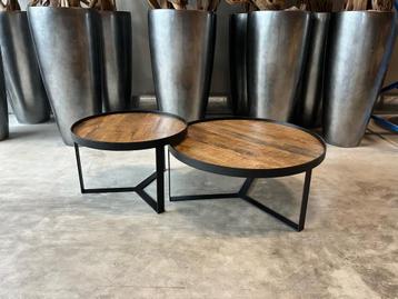NIEUW Trendy Salontafel Doha 005 Metaal - Mango – Set van 2 beschikbaar voor biedingen