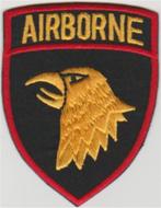Airborne stoffen opstrijk patch embleem #1, Verzamelen, Verzenden, Nieuw, Shirt