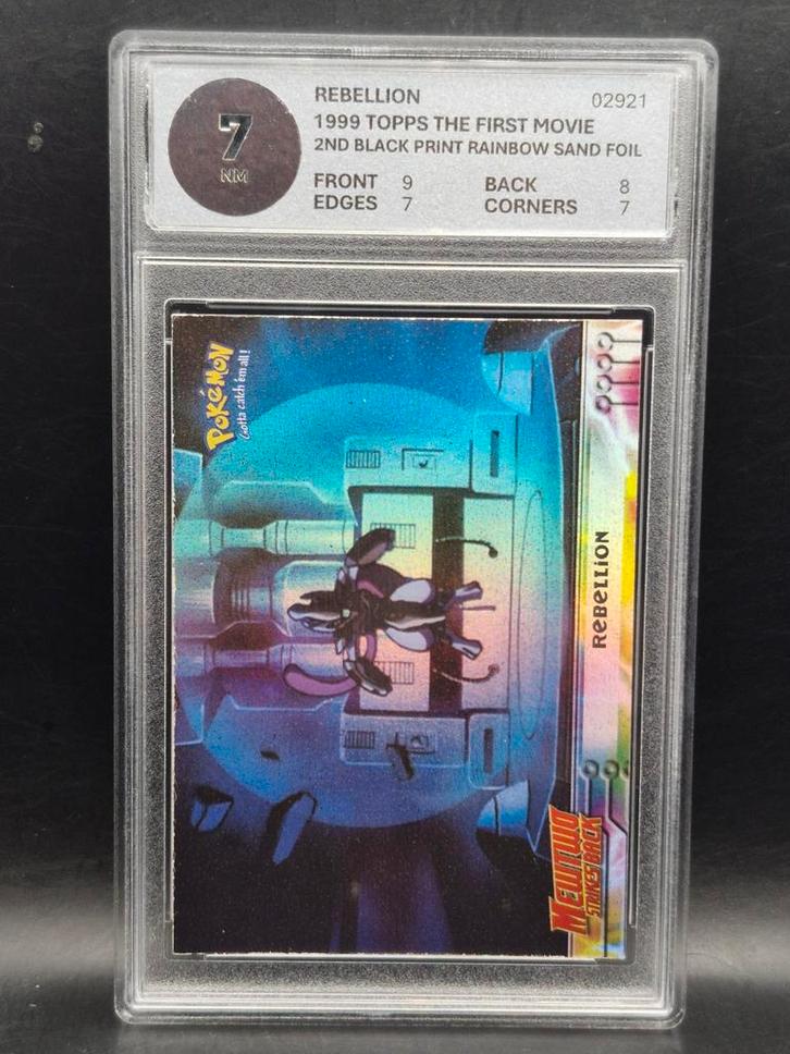 Rebellion 1999 topps 2nd rainbow sand foil woetoe Grading 7, Hobby en Vrije tijd, Verzamelkaartspellen | Pokémon, Zo goed als nieuw