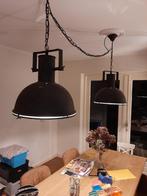 2 antracietgrijze hanglampen, Huis en Inrichting, Ophalen, Gebruikt, Industriële, Glas