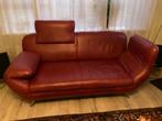 leren bank met hocker, Huis en Inrichting, Banken | Bankstellen, Ophalen, Gebruikt, 150 tot 200 cm, Tweepersoons
